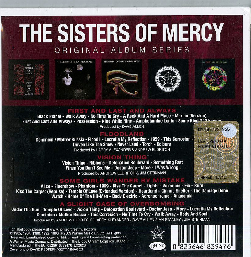 Sisters Of Mercy - Original Album Series (Box 5 Cd) Cd 0825646839476
