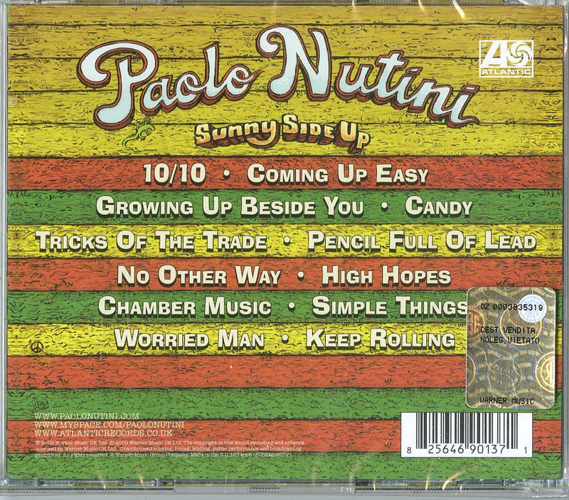Nutini Paolo - Sunny Side Up Cd 0825646901371