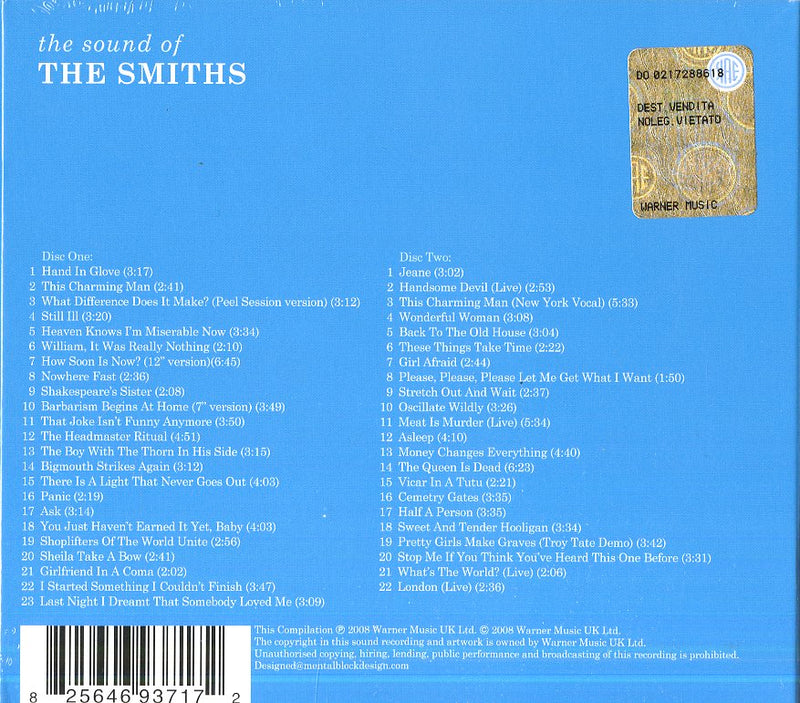 Smiths The - The Sound Of The Smiths:The Very Best Cd 0825646937172