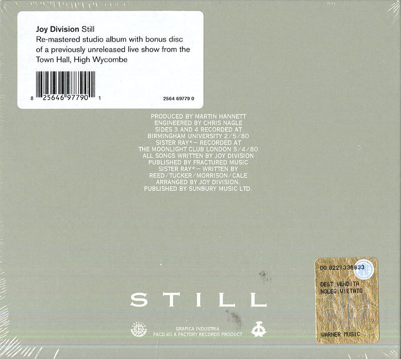 Joy Division - Still (Collector'S Edt.) CD 0825646977901