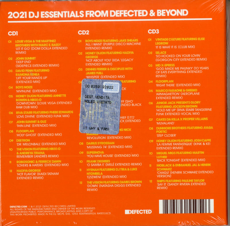 Compilation - Defected Presents Most Rated Summer 2021 Cd 0826194559526