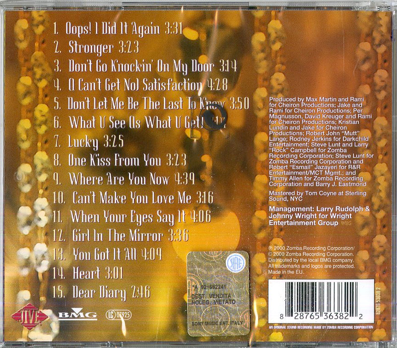 Spears Britney - Oops!..I Did It Again Cd 0828765363822