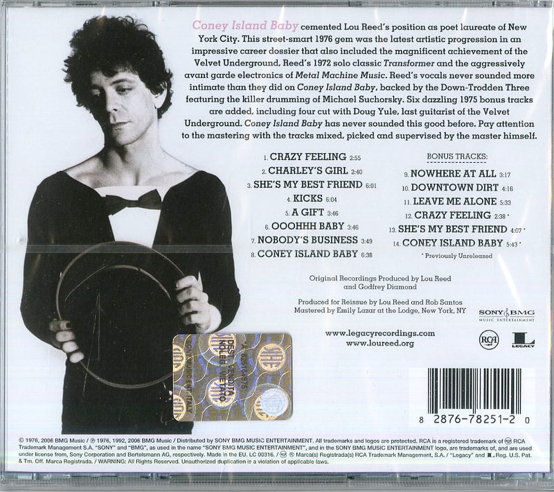 Reed Lou - Coney Island Baby Cd 0828767825120