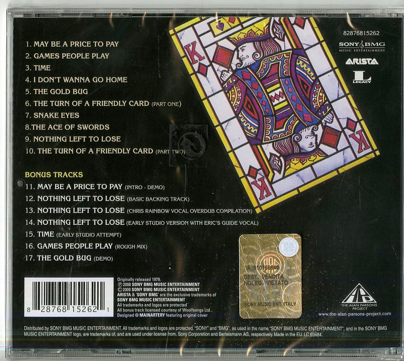 Parsons Alan Project - The Turn Of A Friendly Card (Bonus Cd 0828768152621