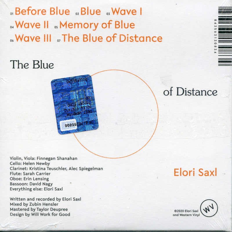 Saxl Elori - Blue Of Distance Cd 0843563130834