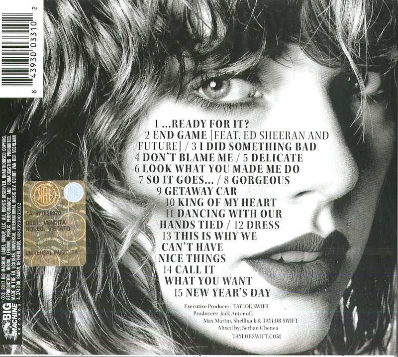 Swift Taylor - Reputation CD 0843930033102