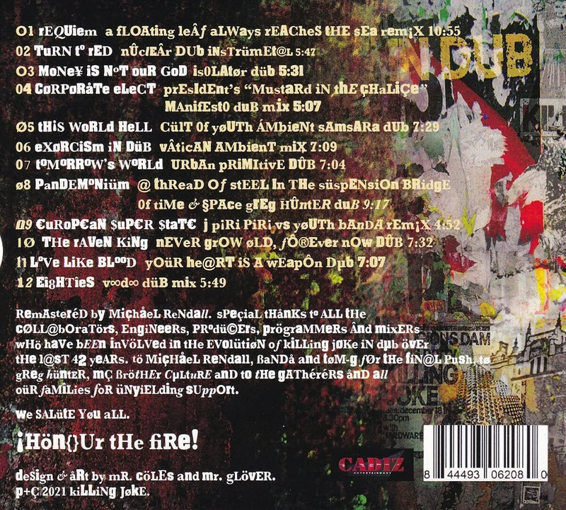 Killing Joke - In Dub - Rewind Vol.1 Cd 0844493062080