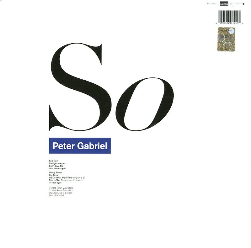 Gabriel Peter - So Vinile LP - Vinyl record 0884108004548