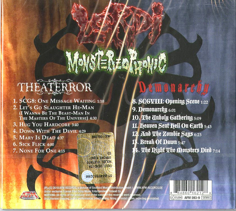 Lordi - Monstereophonic CD 0884860162128