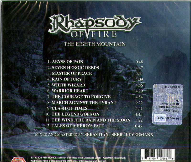 Rhapsody Of Fire - The Eighth Mountain (Digipack) Cd 0884860256926
