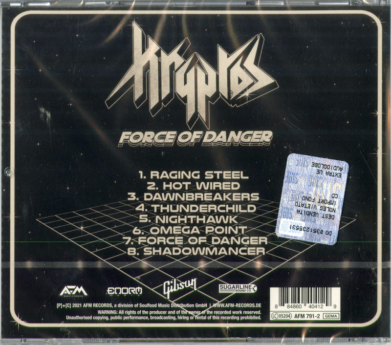 Kryptos - Force Of Danger Cd 0884860404129