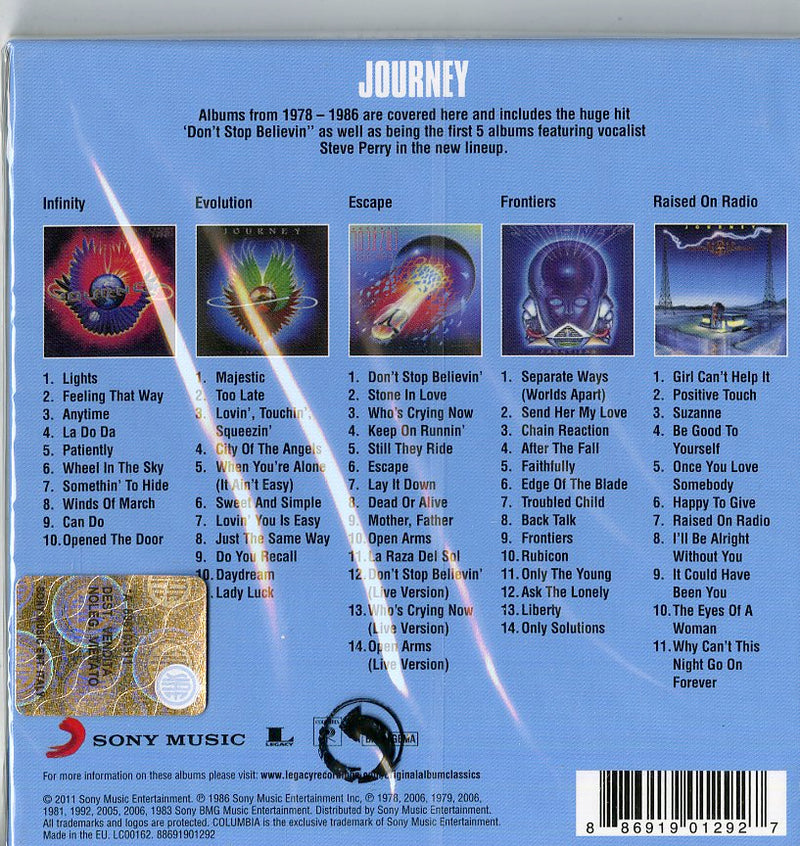 Journey - Original Album Classics (Box 5 Cd) Cd 0886919012927