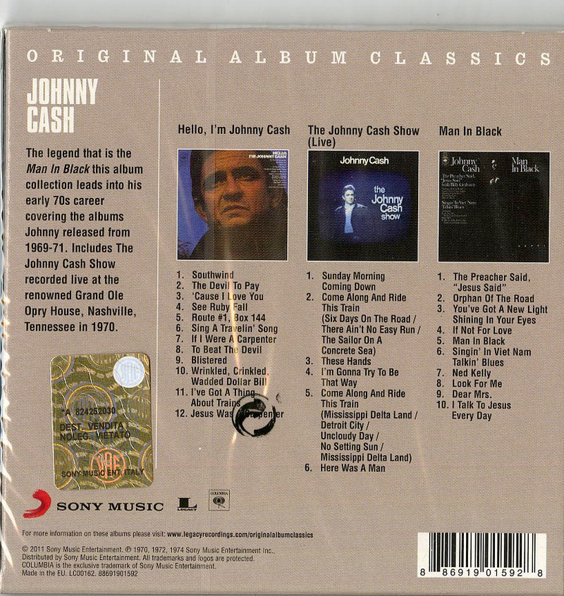 Cash Johnny - Original Album Classics (Box 3 Cd) Cd 0886919015928