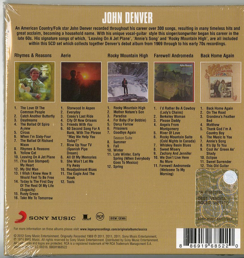 Denver John - Original Album Classics (Box 5 Cd) CD 0886919685220