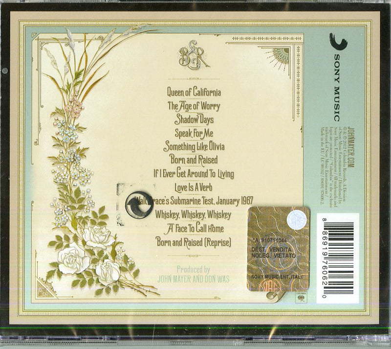 Mayer John - Born And Raised Cd 0886919760620