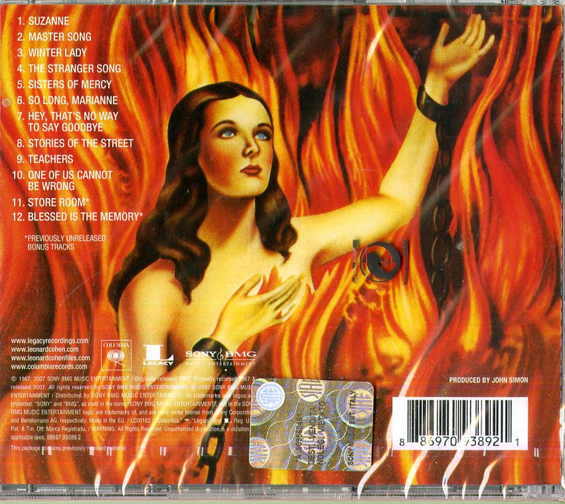 Cohen Leonard - Songs Of Leonard Cohen Cd 0886970938921