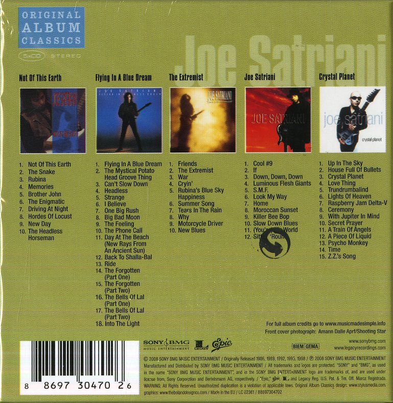 Satriani Joe - Original Album Classics (Box5Cd) CD 0886973047026