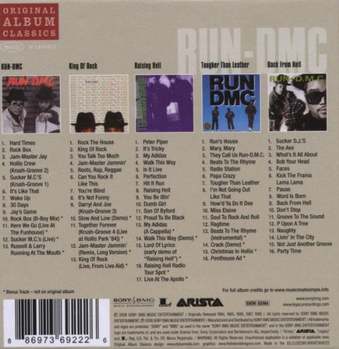 Run Dmc - Original Album Classics Cd 0886973692226