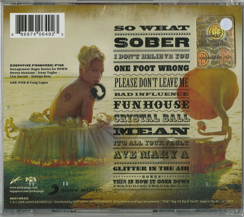 Pink - Funhouse Cd 0886974064923