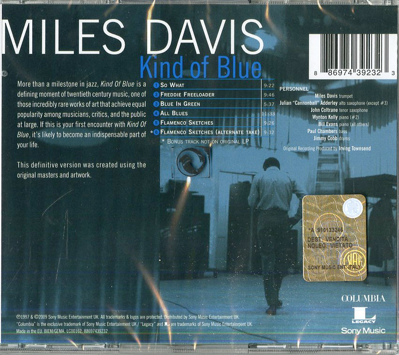 Davis Miles - Kind Of Blue Cd 0886974392323