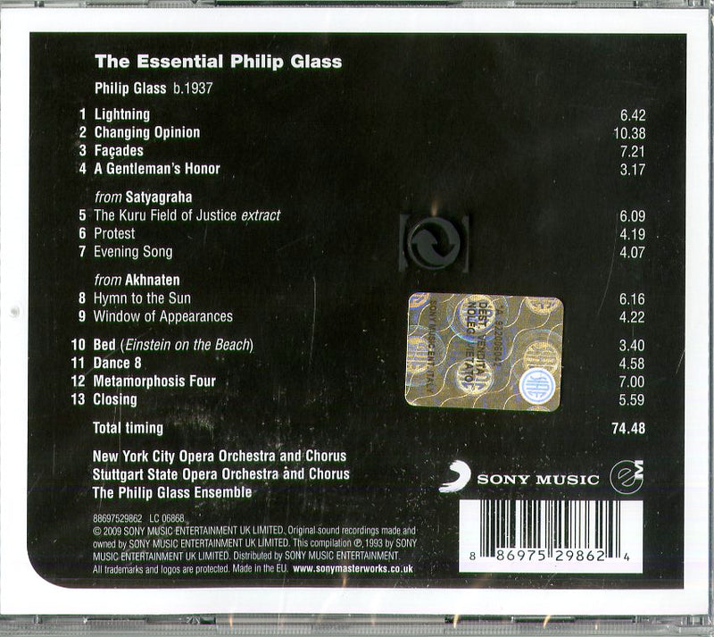 Glass Philip - The Essential Cd 0886975298624