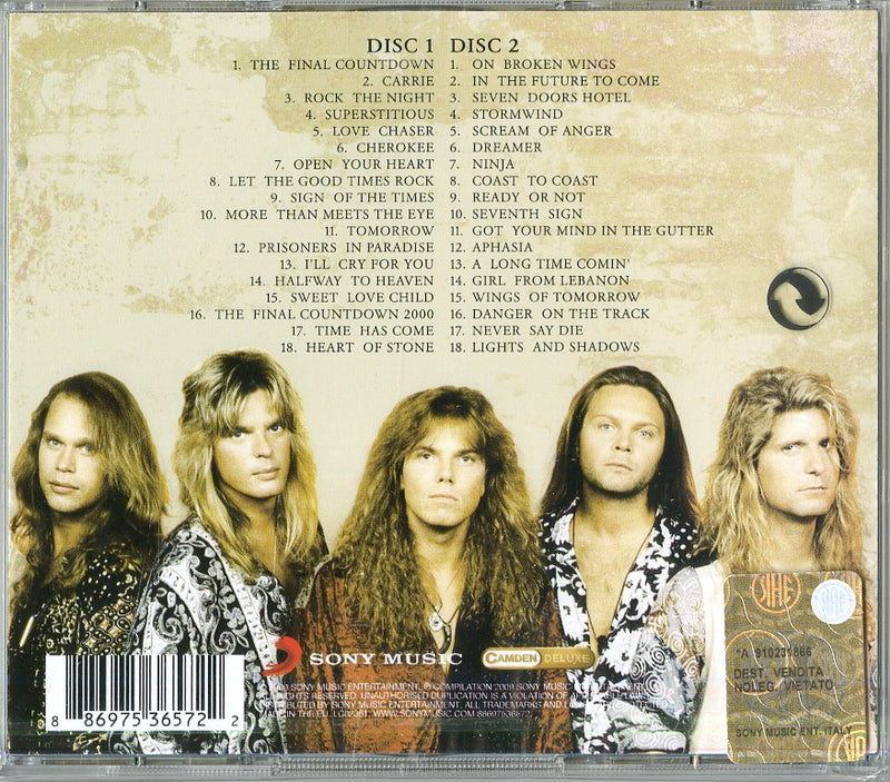 Europe - The Final Countdown The Best Of Europe Cd 0886975365722