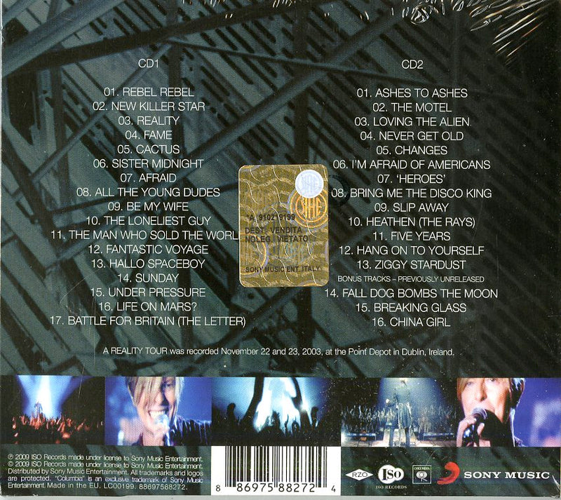 Bowie David - A Reality Tour (Digipack) Cd 0886975882724