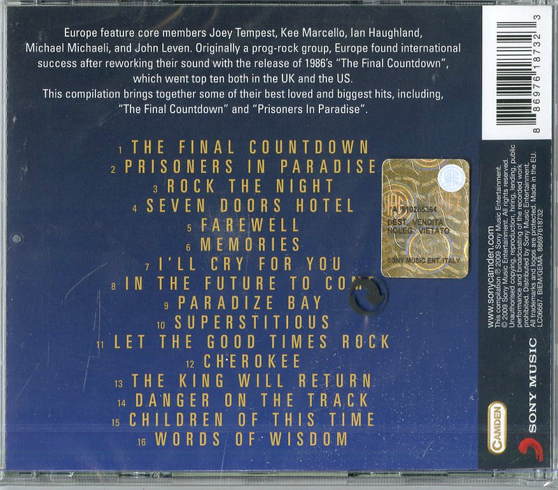 Europe - The Collection Cd 0886976187323