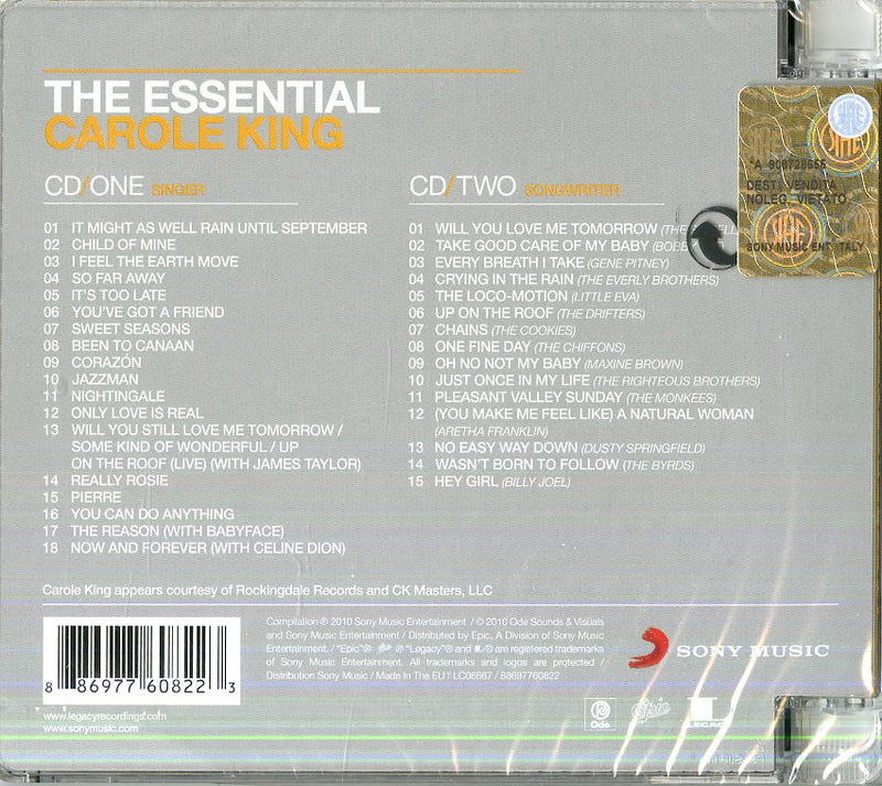 King Carole - The Essential Carole King Cd 0886977608223