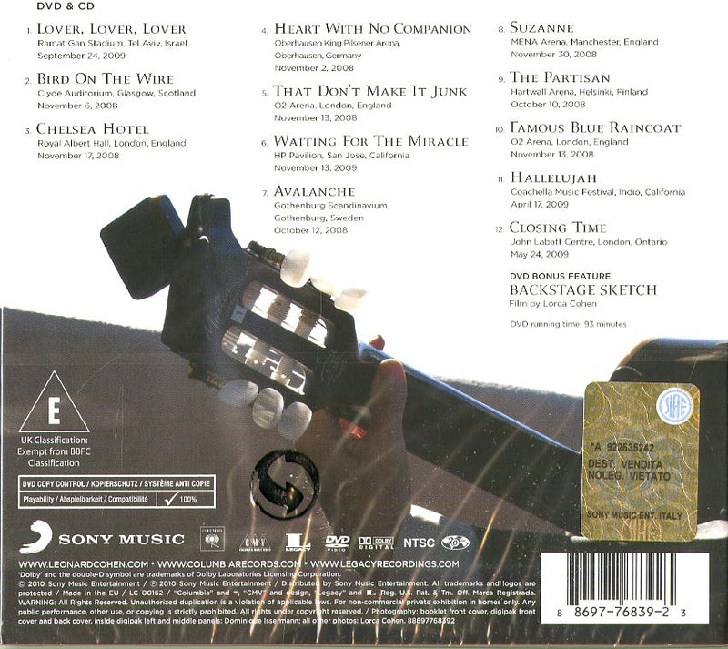 Cohen Leonard - Songs From The Road(Cd+Dvd) Cd 0886977683923