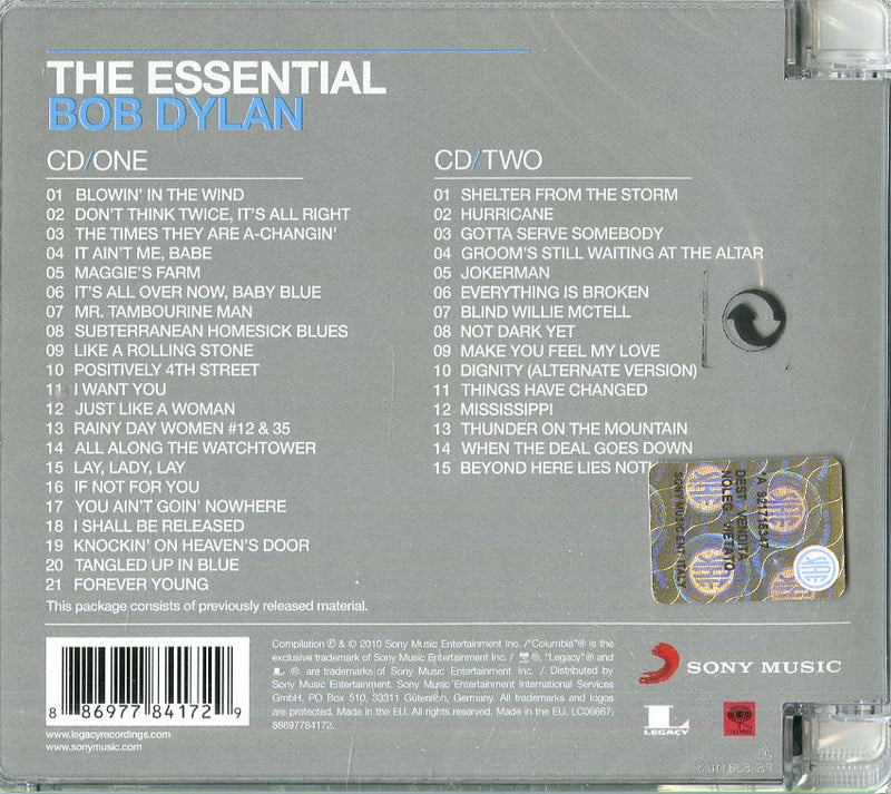 Dylan Bob - The Essential Bob Dylan Cd 0886977841729