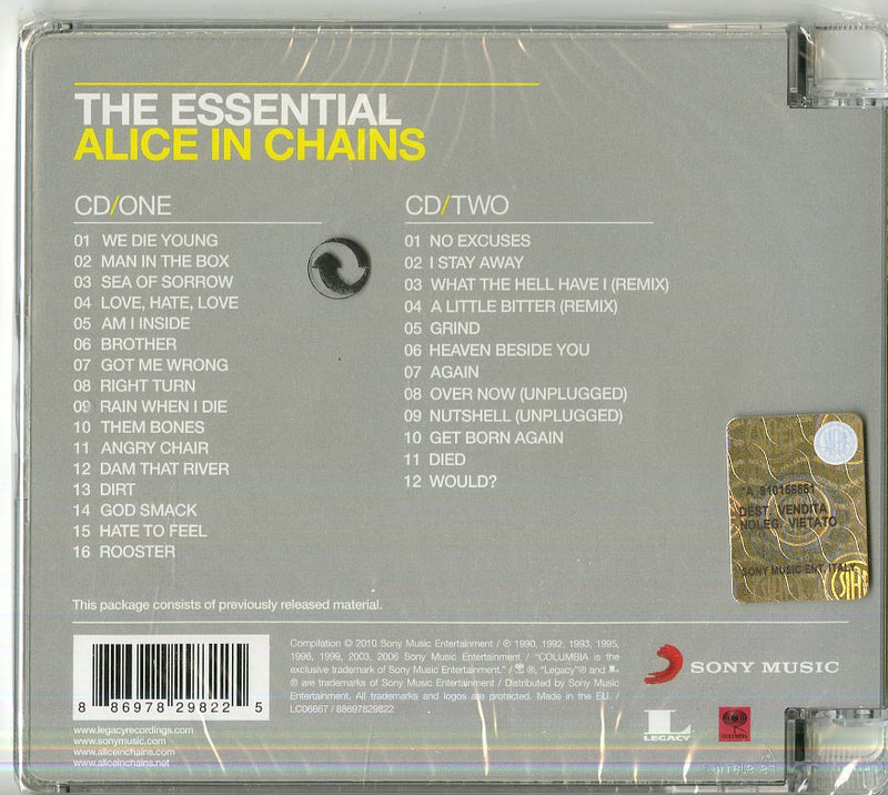 Alice In Chains - The Essential Alice In Chains Cd 0886978298225