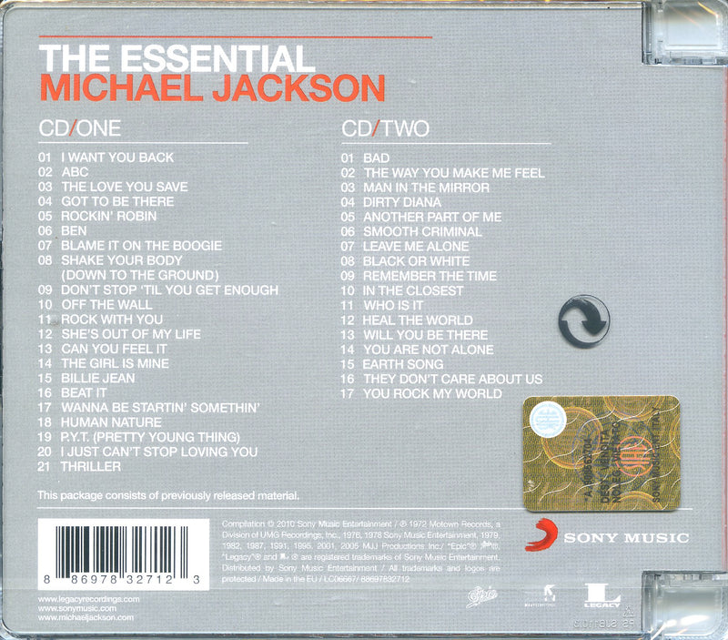 Jackson Michael - The Essential Michael Jackson Cd 0886978327123