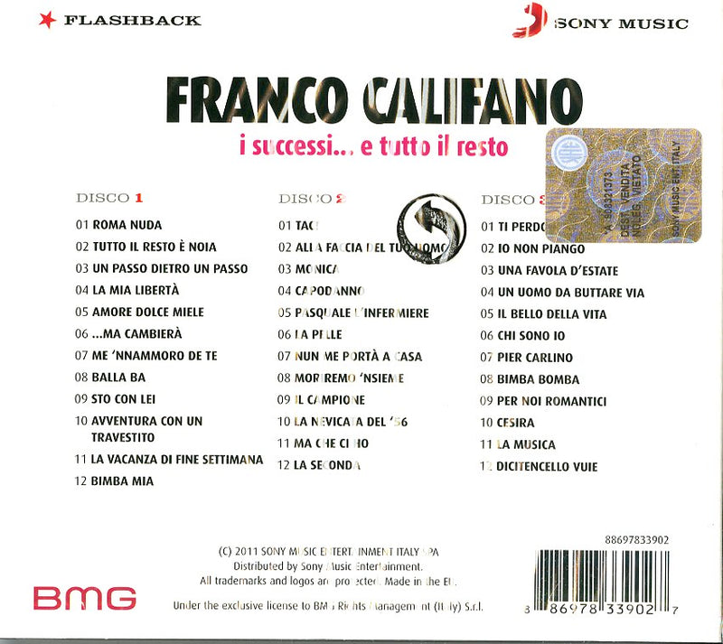 Califano Franco - I Successi...E Tutto Il Resto (Box 3 Cd) Cd 0886978339027