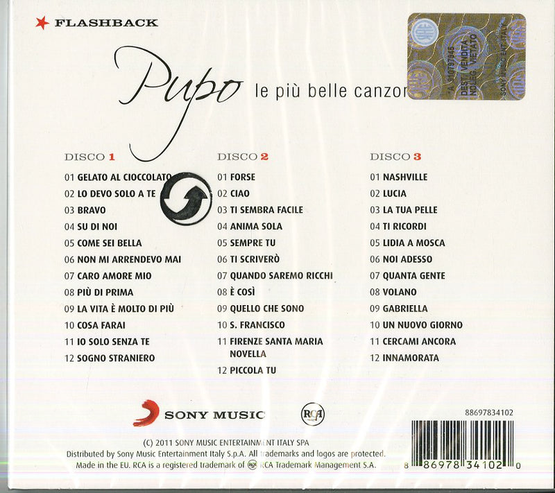 Pupo - Le Piu' Belle Canzoni (Box 3 Cd) CD 0886978341020