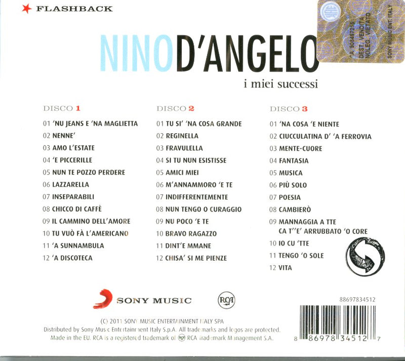 D'Angelo Nino - I Miei Successi (Box 3 Cd) Cd 0886978345127