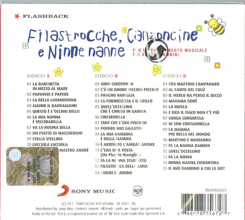 Compilation - Filastrocche Canzoncine E Ninne Nanne (Box 3 Cd) Cd 0886978356727