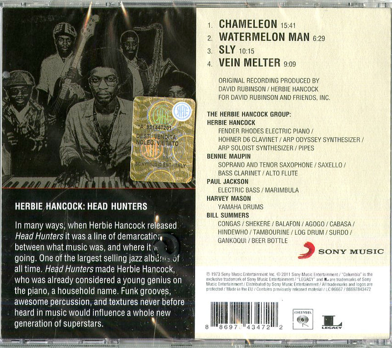Hancock Herbie - Headhunters(Original Columbia Jazz Cd 0886978434722
