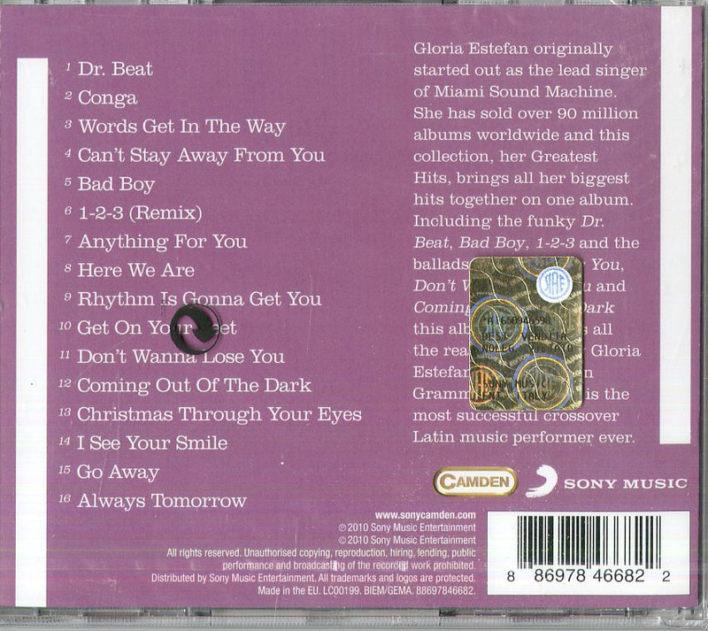 Estefan Gloria - Greatest Hits Cd 0886978466822