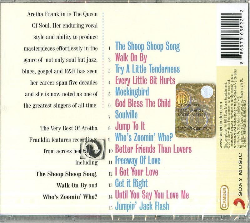 Franklin Aretha - The Very Best (Serie Camden) Cd 0886979065222
