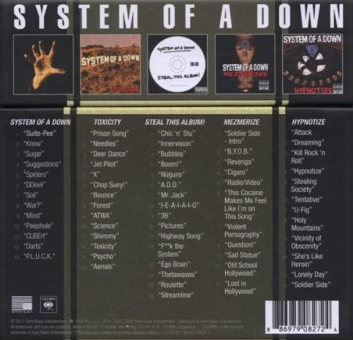 System Of A Down - System Of A Down Album (Box5Cd) Cd 0886979082724