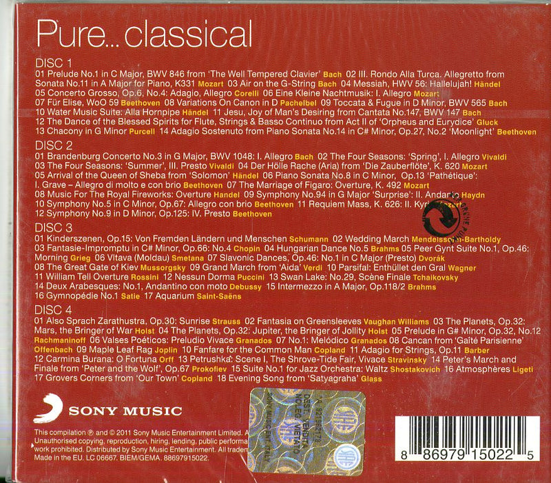 Compilation - Box-Pure...Classical Cd 0886979150225