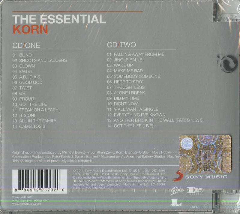 Korn - The Essential Korn Cd 0886979257320