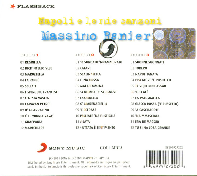 Ranieri Massimo - Napoli E Le Mie Canzoni (Box 3 Cd) Cd 0886979272026