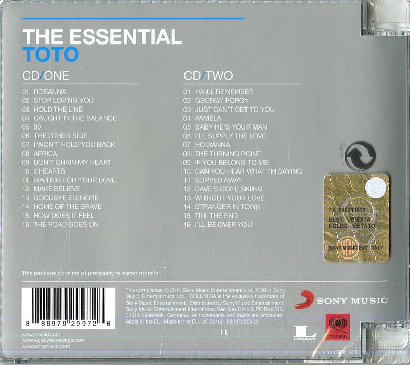 Toto - The Essential Toto Cd 0886979299726