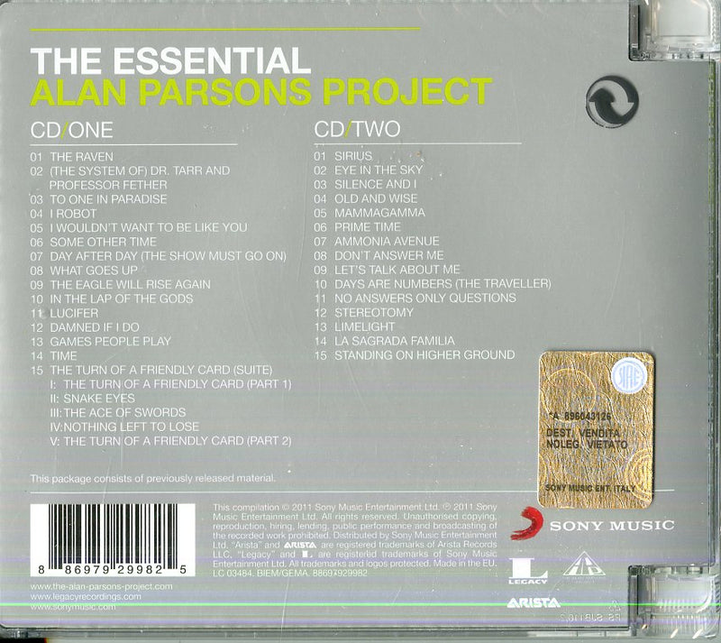 Parsons Alan Project - The Essential Alan Parsons Project Cd 0886979299825
