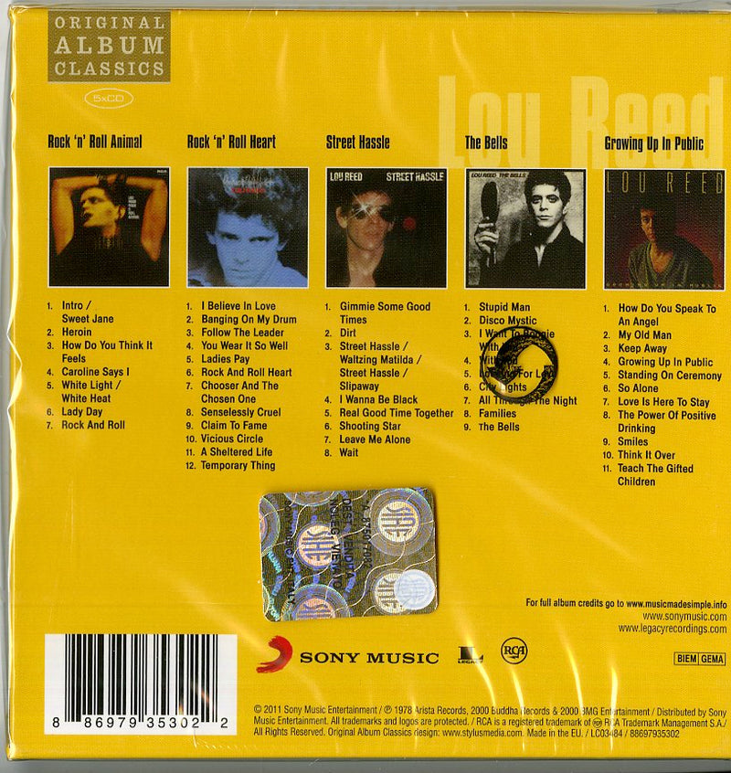 Reed Lou - Original Album Classics (Box5Cd) Cd 0886979353022