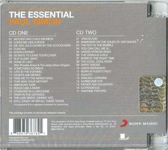 Simon Paul - The Essential Paul Simon Cd 0886979367821