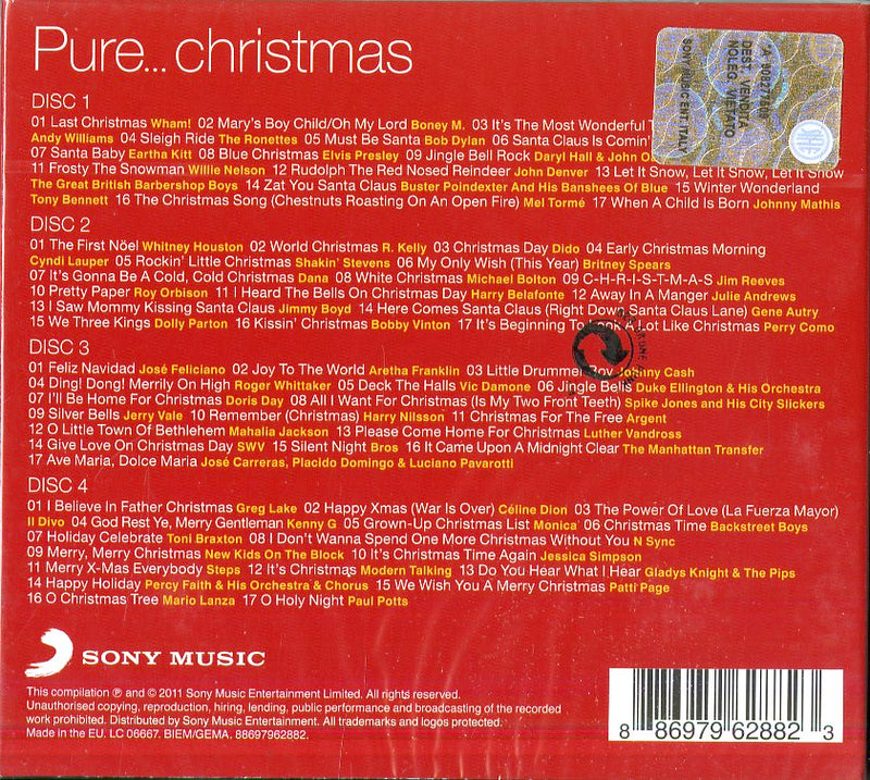 Compilation - Pure...Christmas (Box4Cd) Cd 0886979628823