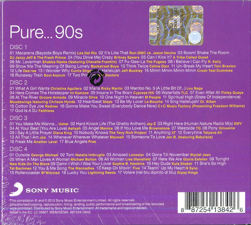 Compilation - Pure...'90S (Box4Cd) Cd 0887254138426